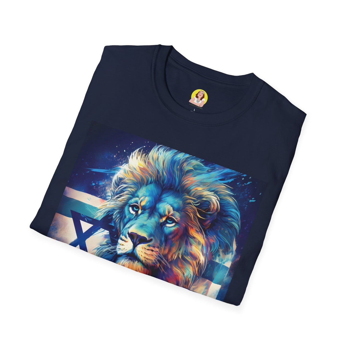 Majestic Lion Graphic T-Shirt, Lion Lover Gift, Israel Pride Tee, Casual Stylish Shirt, Unisex Art Tee, Unique Gift Idea