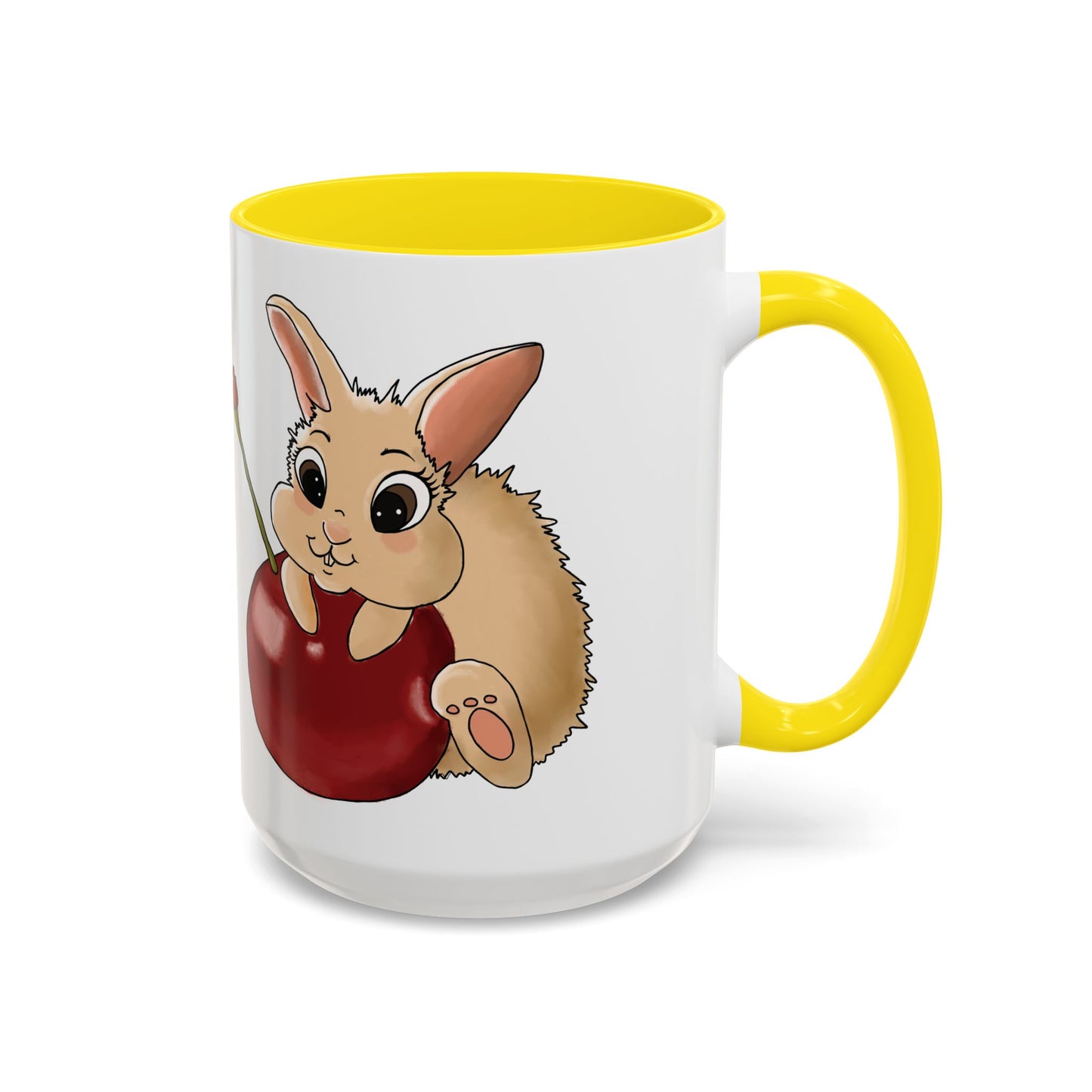 Adorable Bunny Accent Coffee Mug - Cute Animal Design for Kids and Adults