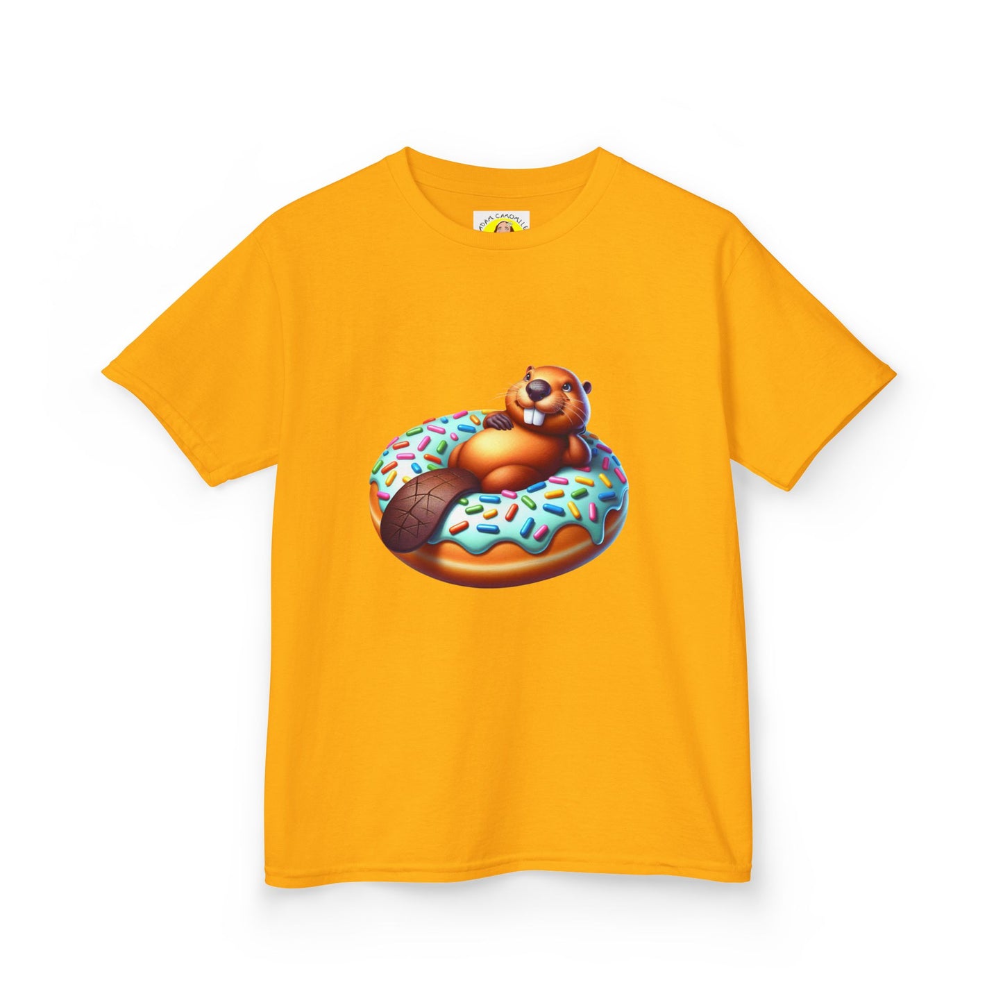 Fun Beaver Donut Kids Heavy Cotton™ Tee - Perfect for Birthdays and Playtime