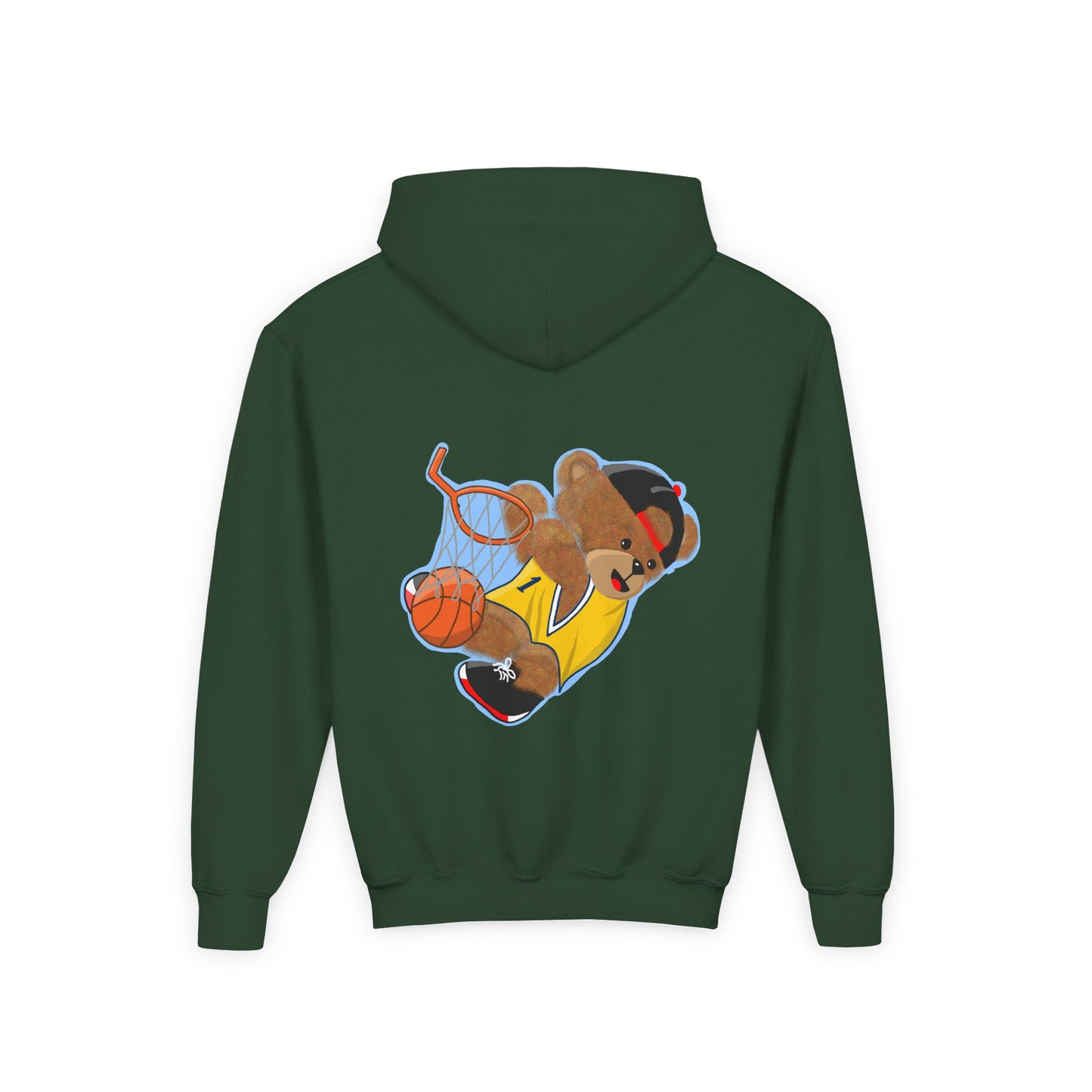 Basketball Bear Hoodie - Fun Youth Sweatshirt, Kids Sports Gift, Perfect for Birthdays, Playtime, and Celebrations