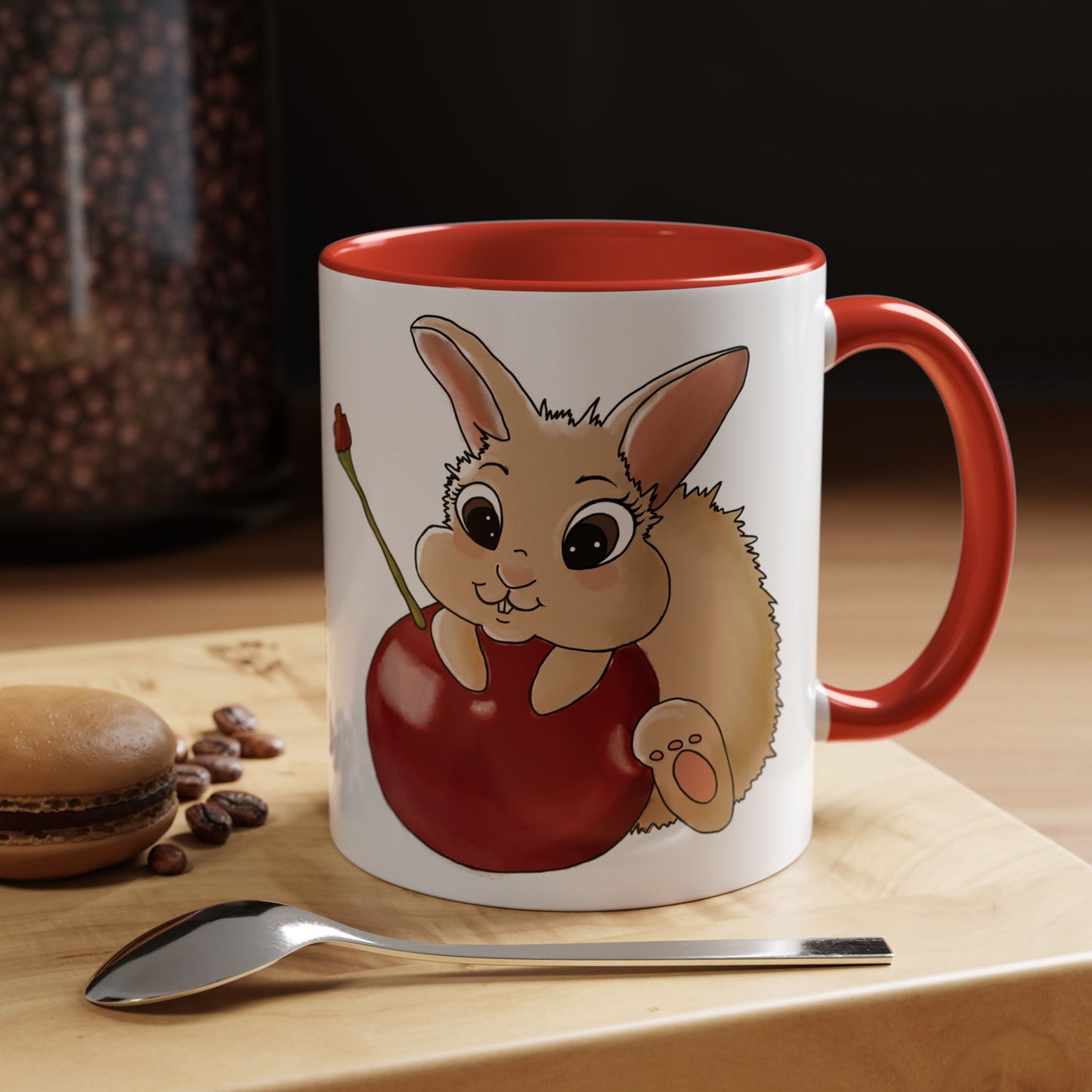 Adorable Bunny Accent Coffee Mug - Cute Animal Design for Kids and Adults