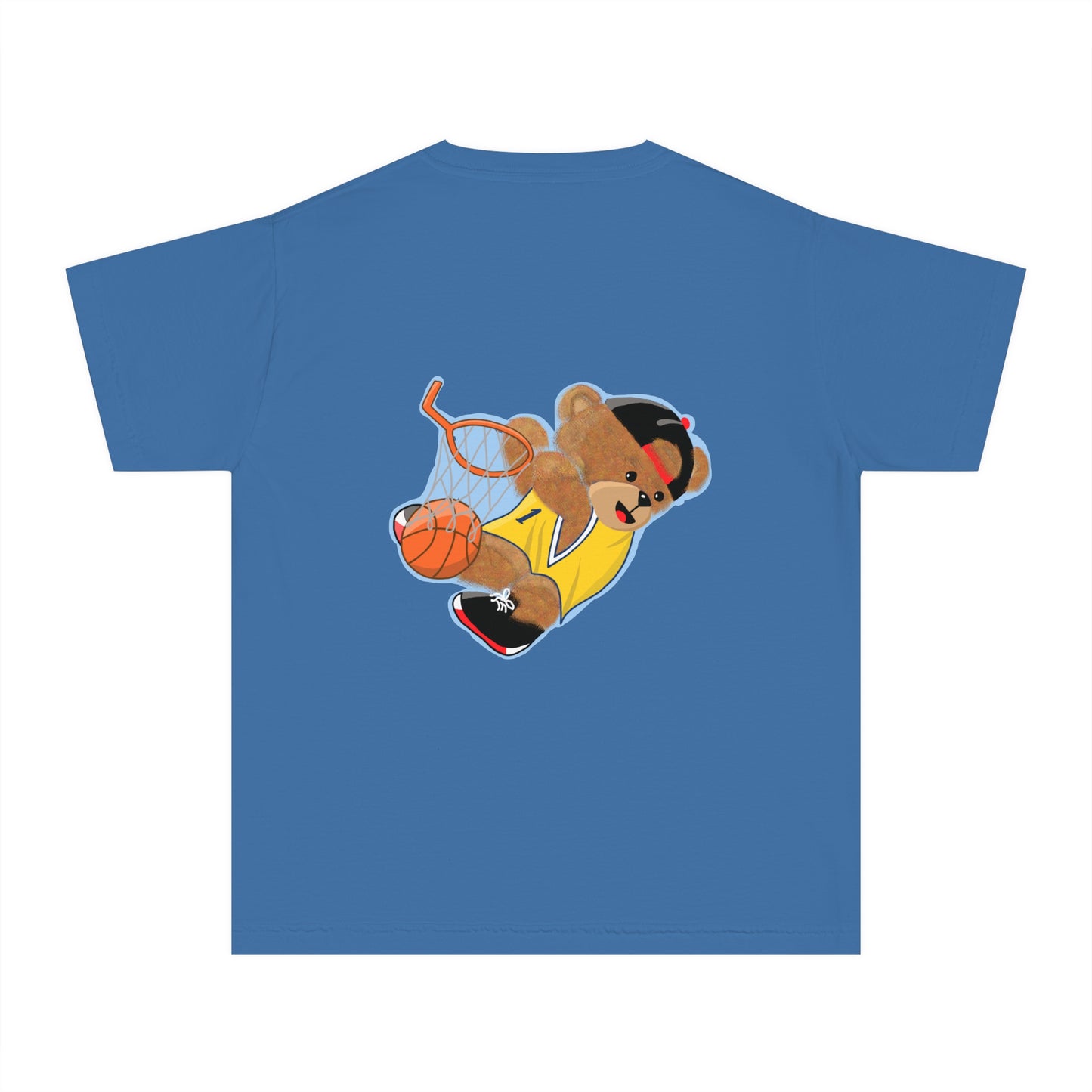 Youth Tee - Basketball Teddy Bear Design