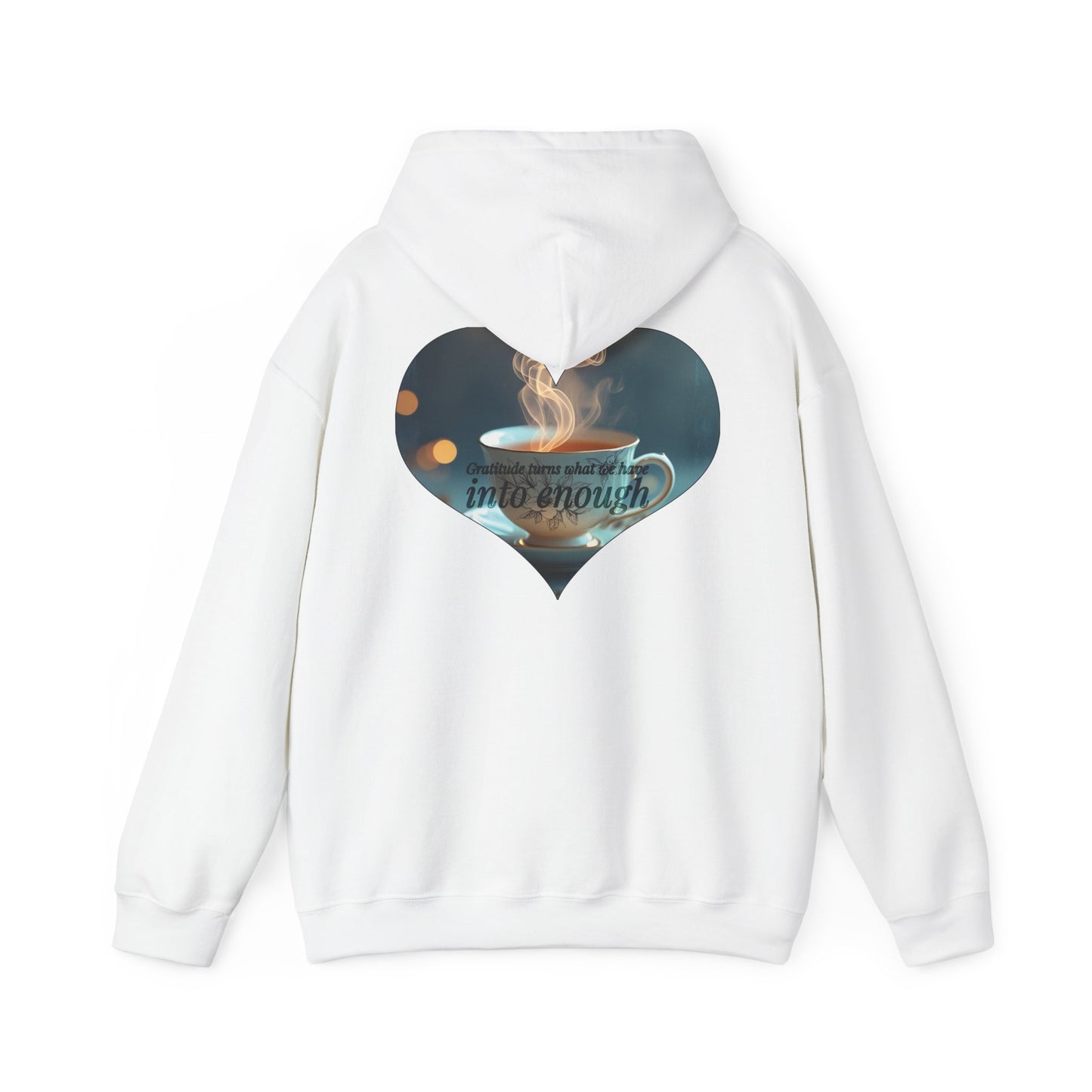 Cozy Inspirational Hoodie: Gratitude Blooms Into Enough, Unisex Sweatshirt, Motivational Gift, Relaxed Style, Perfect for Every Season