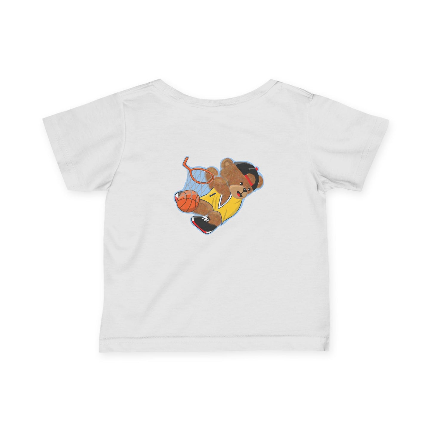 Basketball Bear Infant Tee, Cute Baby Shirt, Toddler Sports T-Shirt, Baby Shower Gift, Playful Kids Apparel