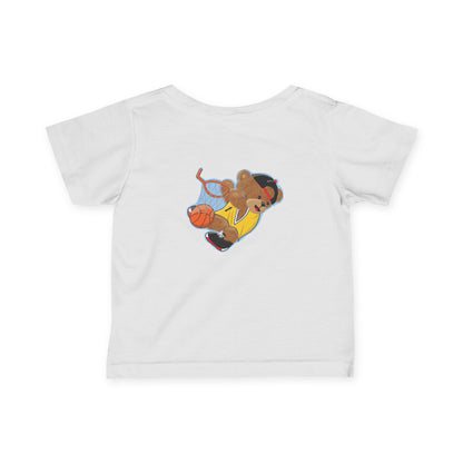Basketball Bear Infant Tee, Cute Baby Shirt, Toddler Sports T-Shirt, Baby Shower Gift, Playful Kids Apparel