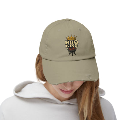 BBQ King Unisex Distressed Cap | Perfect for Grill Masters, Outdoor Gatherings, Summer Parties, Father's Day Gift, Stylish Headwear