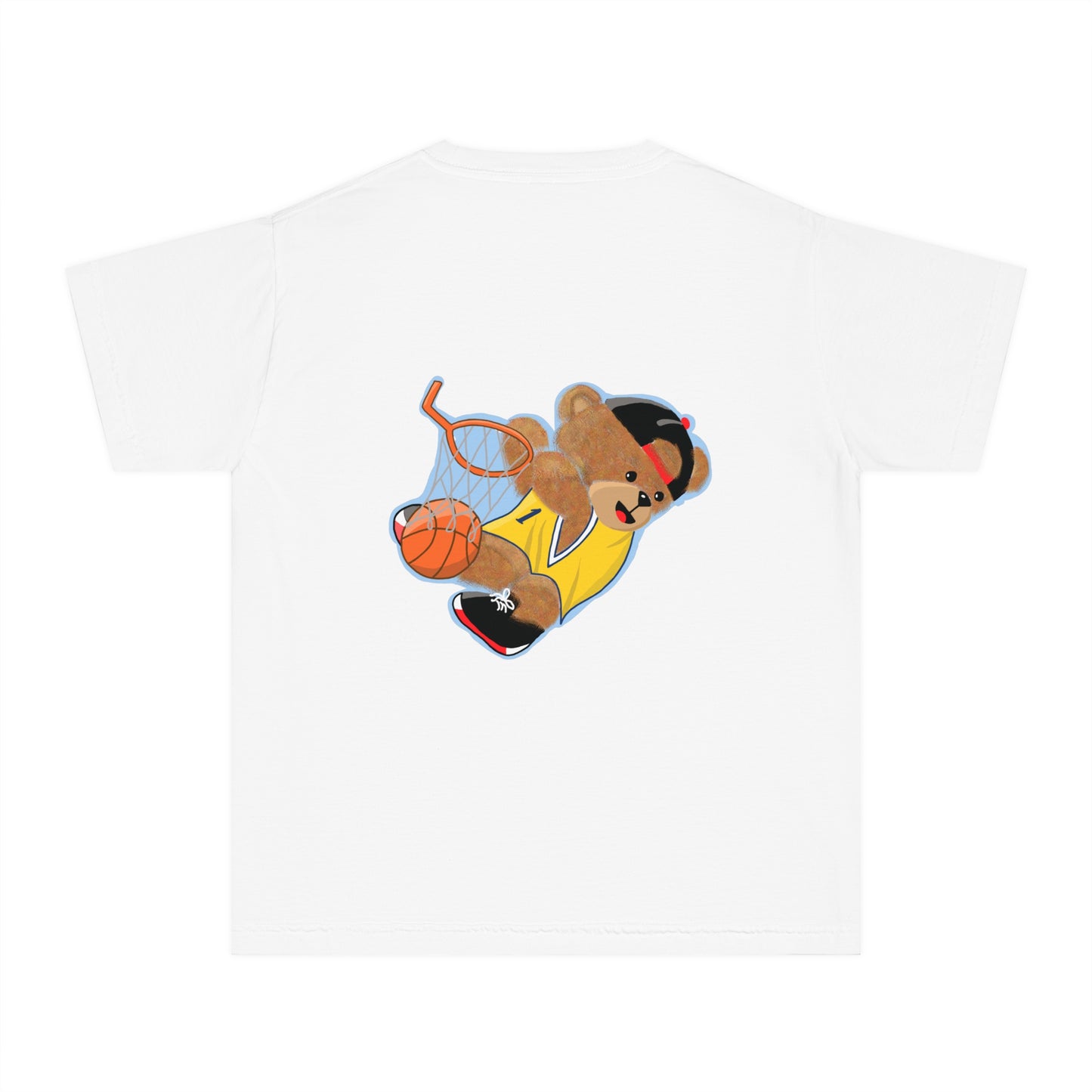 Youth Tee - Basketball Teddy Bear Design