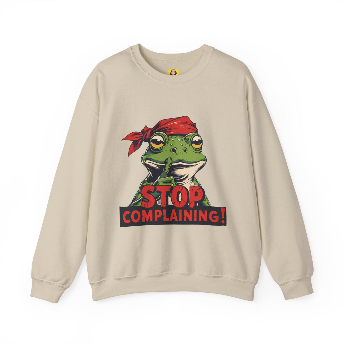 Frog Stop Complaining Sweatshirt, Funny Gift for Frog Lovers, Cozy Unisex Crewneck, Perfect for Relaxing, Gift for Friends
