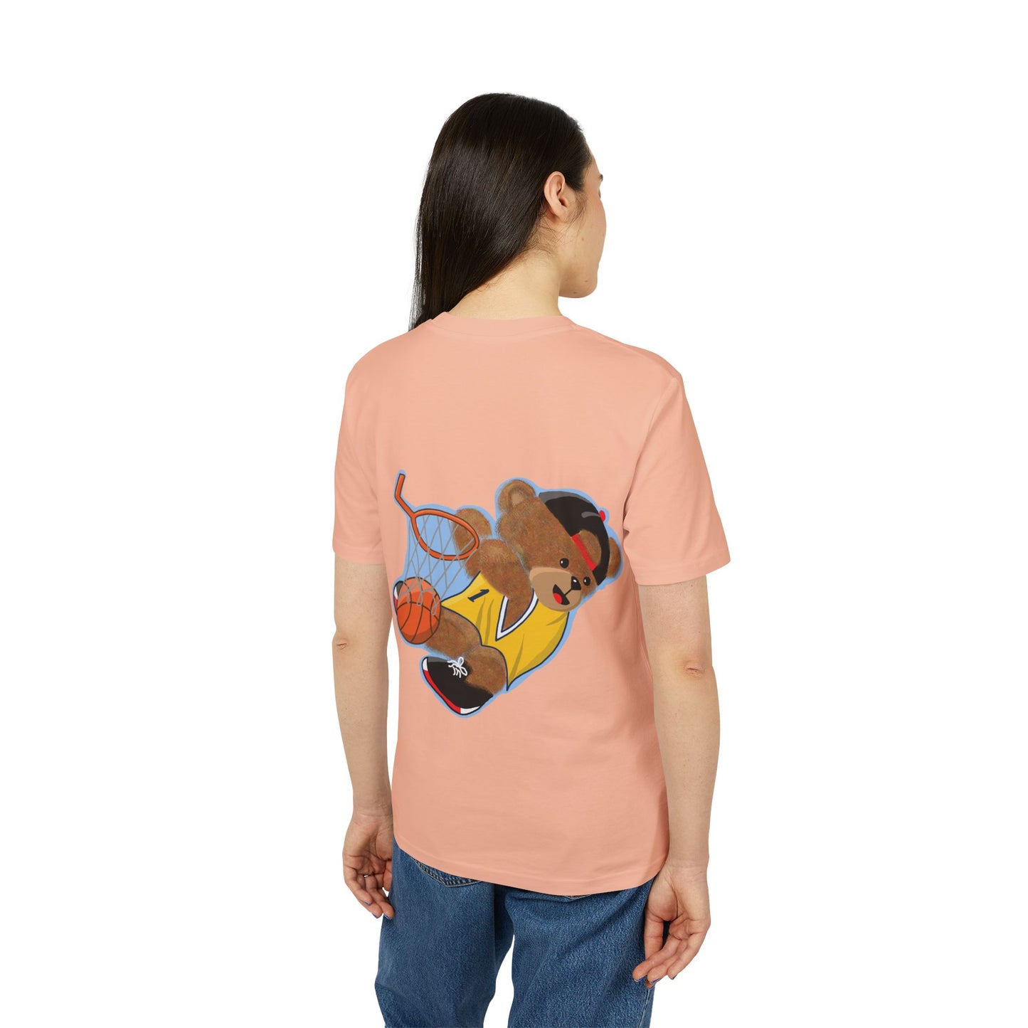 Unisex Basketball Bear Graphic T-shirt, Fun Sports Tee, Perfect for Kids & Teens, Gift for Sports Lovers, Cute Casual Wear