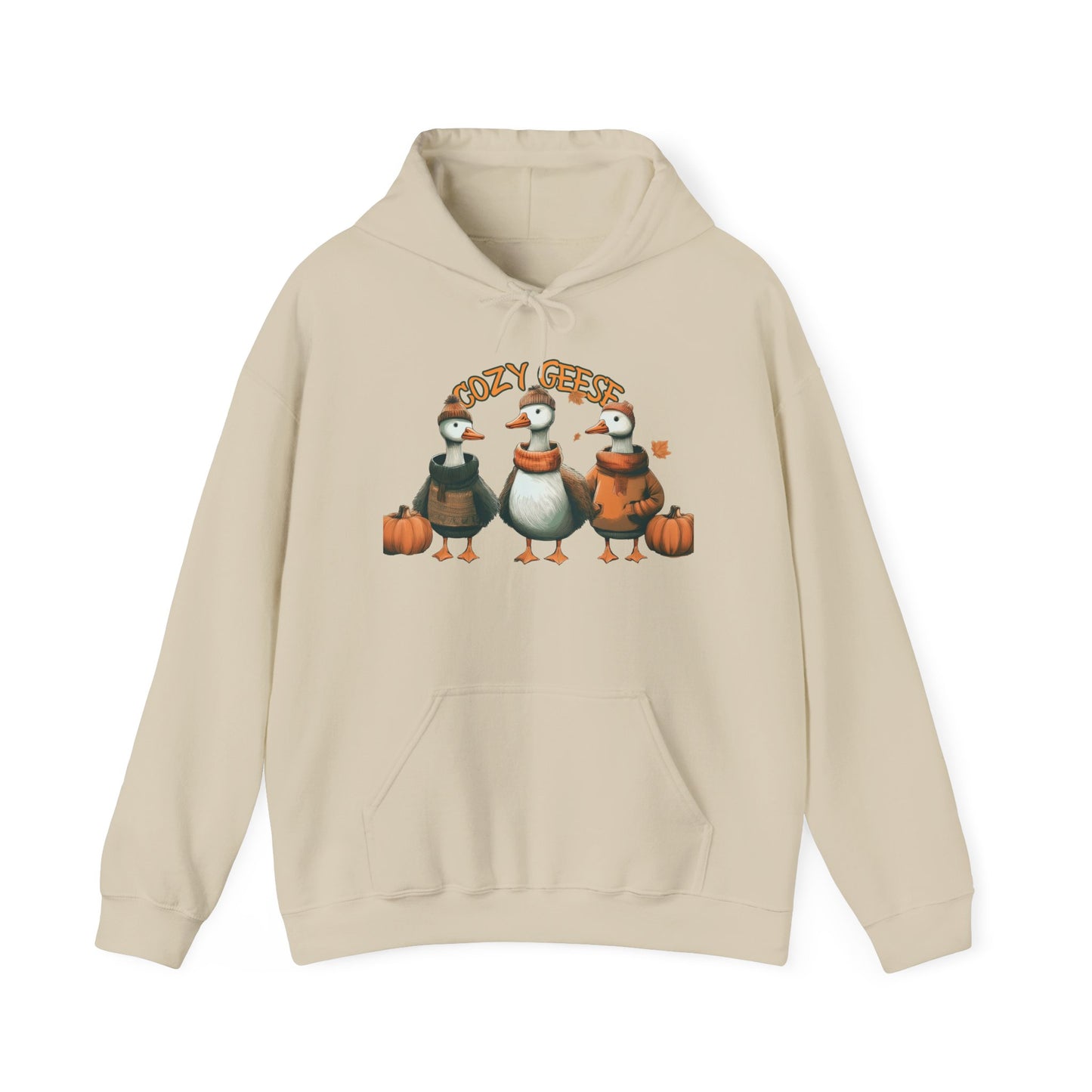 Cozy Geese Hoodie - Unisex Heavy Blend Sweatshirt for Fall, Halloween, Thanksgiving, Comfy Wear, Gift for Goose Lovers