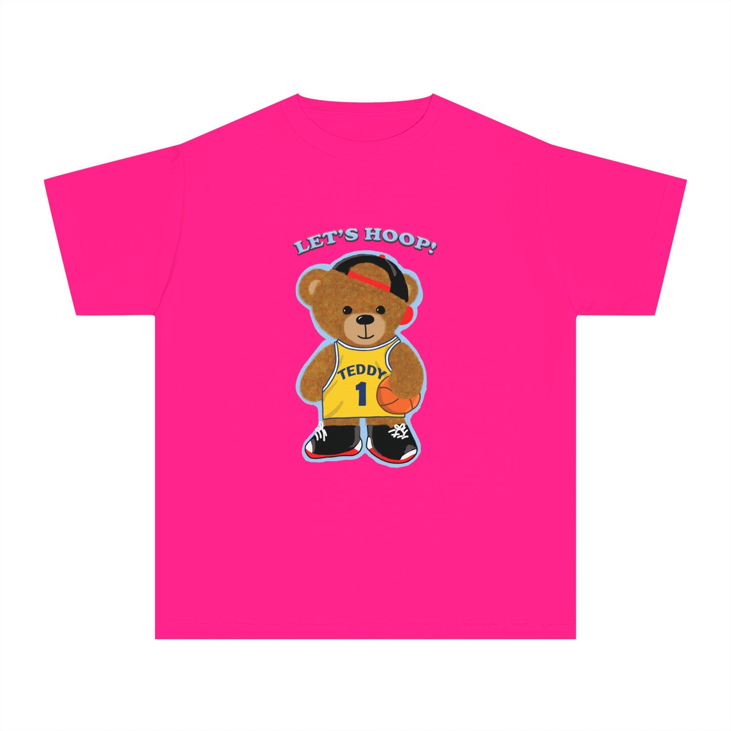 Youth Tee - Basketball Teddy Bear Design
