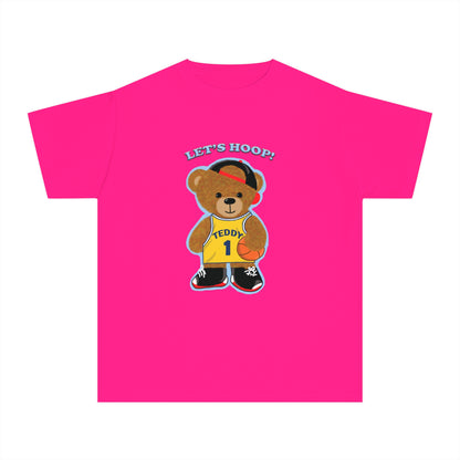 Youth Tee - Basketball Teddy Bear Design