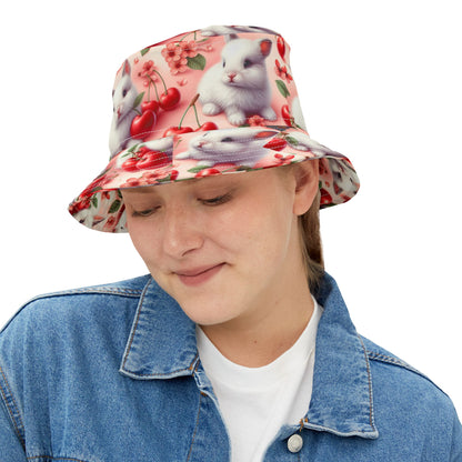 Bucket Hat Bunny Cherry Summer Hat