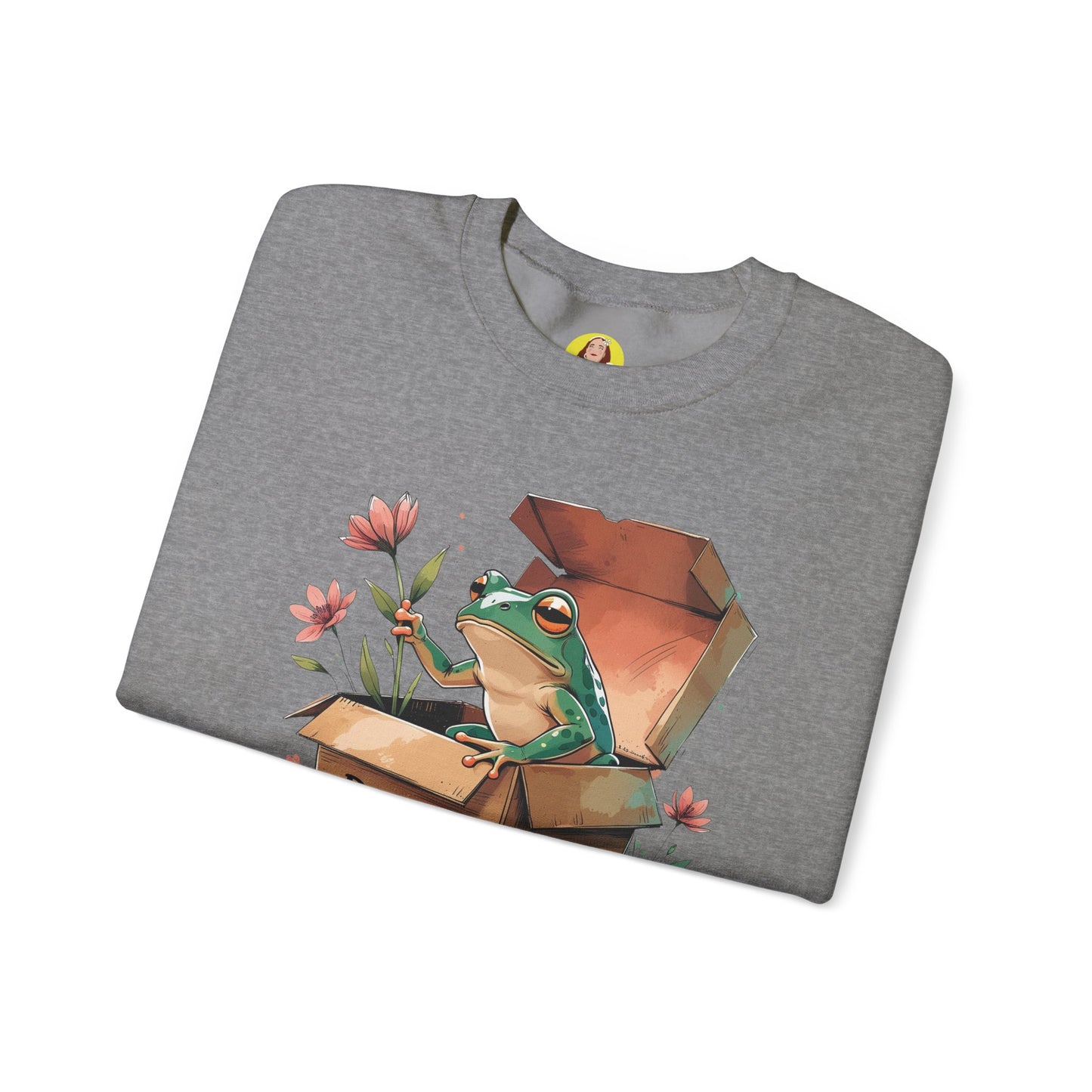 Playful Frog Graphic Sweatshirt, Unisex Crewneck, Fun Gift, Nature Lover Apparel, Inspirational Fashion, Seasonal Wardrobe