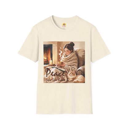 Cozy Peace Unisex T-Shirt - Perfect Gift for Winter, Relaxation, Self-Care Days, Home Decor Lovers, Cozy Vibes