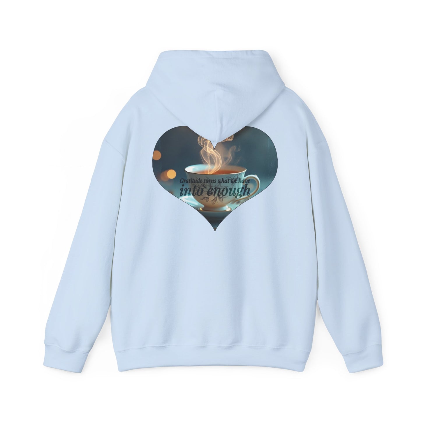 Cozy Inspirational Hoodie: Gratitude Blooms Into Enough, Unisex Sweatshirt, Motivational Gift, Relaxed Style, Perfect for Every Season