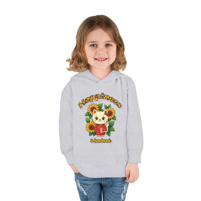 Sunflower Happiness Toddler Hoodie, Cute Kids Pullover, Fleece Sweater, Gift for Toddler, Floral Design Hooded Sweatshirt