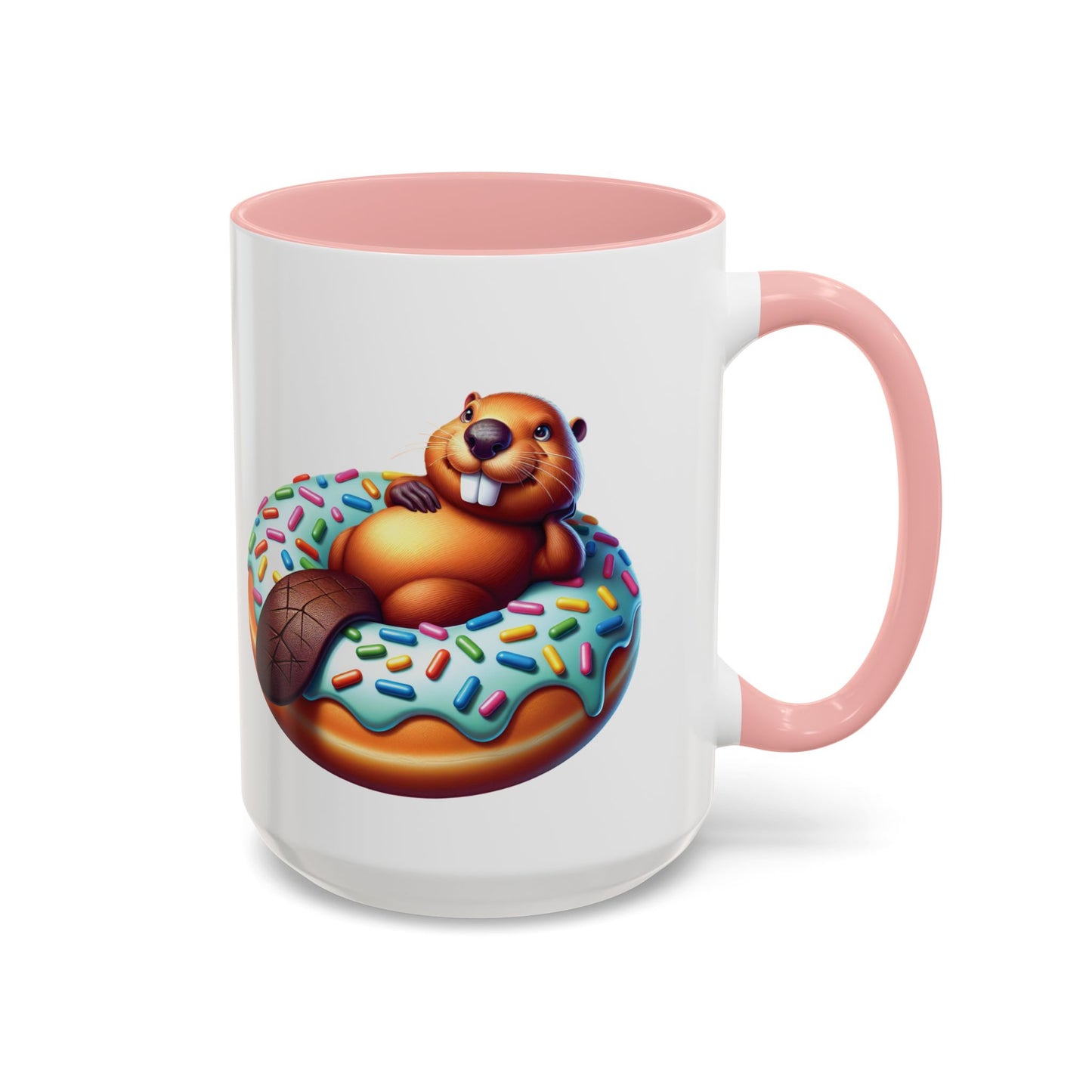 Cute Beaver Donut Coffee Mug - Fun Gift for Animal Lovers