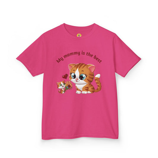 Adorable Kids T-Shirt: 'My Mommy is the Best' Cat Design, Perfect Gift for Mother's Day, Birthday, Everyday Wear, Fun Fashion, Child's Tee