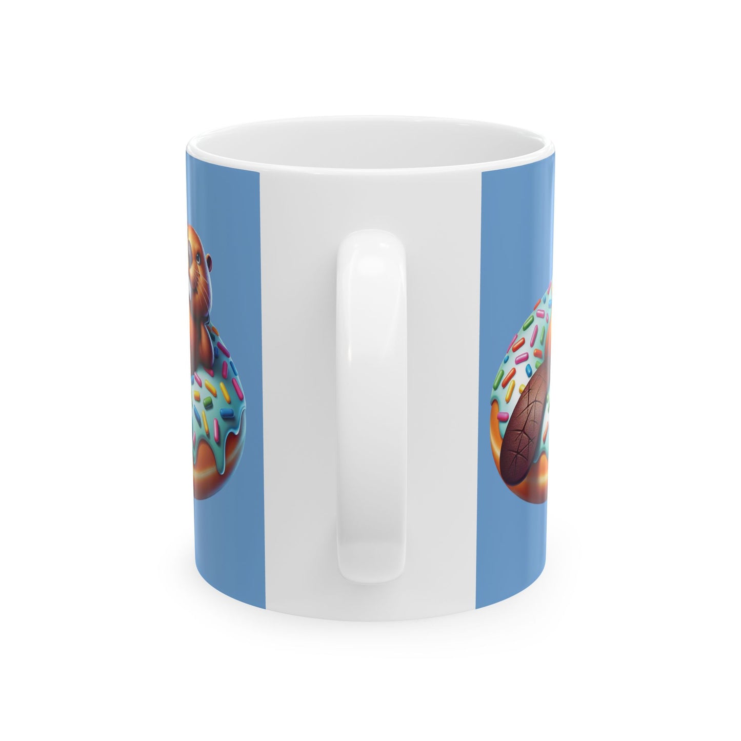Cute Cartoon Bear Donut Ceramic Mug | Fun Gift for Animal Lovers