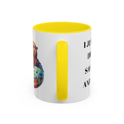 Cute Beaver Donut Coffee Mug - Fun Gift for Animal Lovers