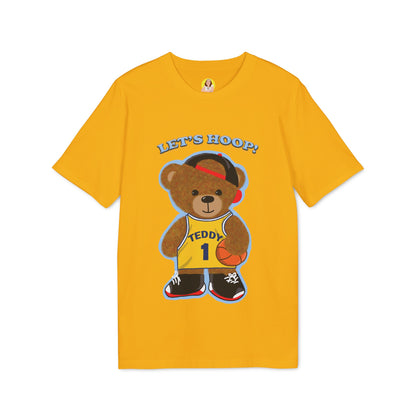 Unisex Basketball Bear Graphic T-shirt, Fun Sports Tee, Perfect for Kids & Teens, Gift for Sports Lovers, Cute Casual Wear