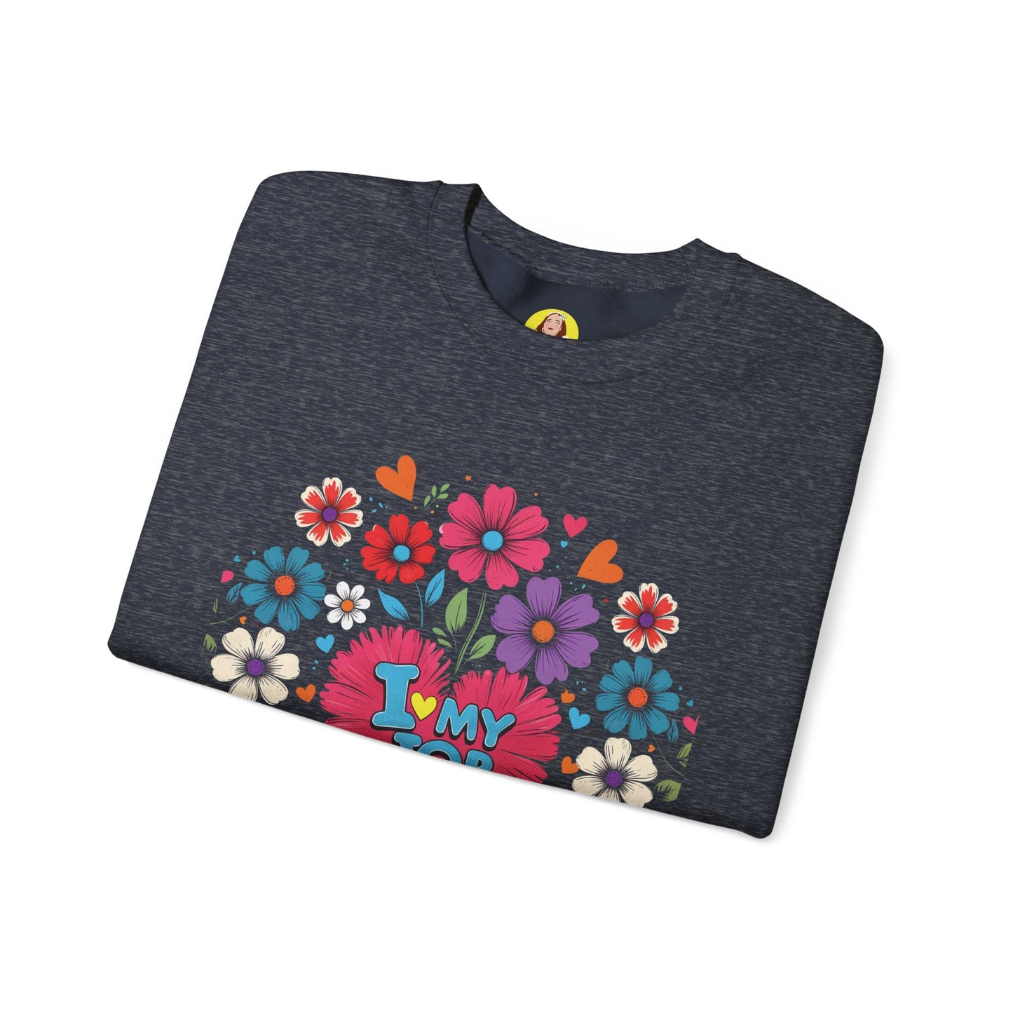 Floral 'I Love My Job' Crewneck Sweatshirt for Work, Motivational Gift, Happy Casual Wear, Spring Style, Unique Employee Appreciation