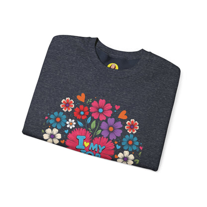 Floral 'I Love My Job' Crewneck Sweatshirt for Work, Motivational Gift, Happy Casual Wear, Spring Style, Unique Employee Appreciation