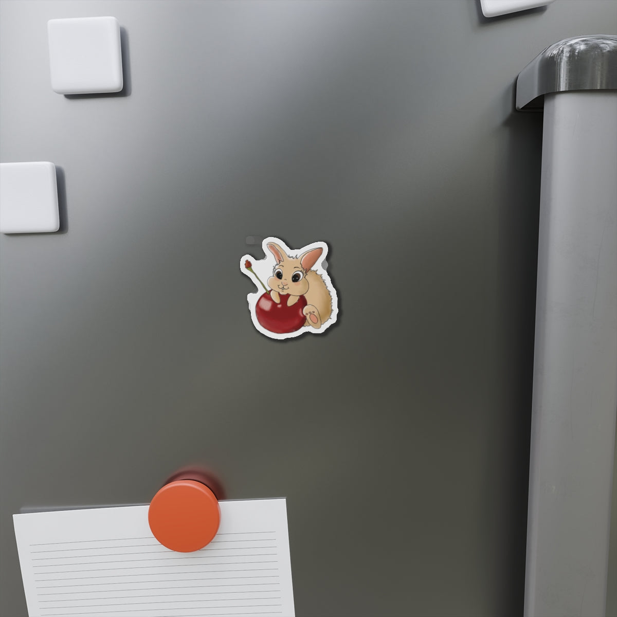 Cute Bunny Die-Cut Magnet - Whimsical Fridge Decor, Gift for Rabbit Lovers, Kitchen Decor, Fun Home Accessories, Birthday Gifts