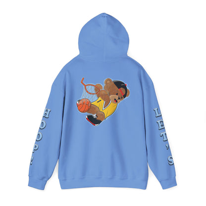 Fun Bear Basketball Hoodie, Cute Animal Apparel, Cozy Sweatshirt Gift, Sportswear for Kids & Adults, Streetwear Style