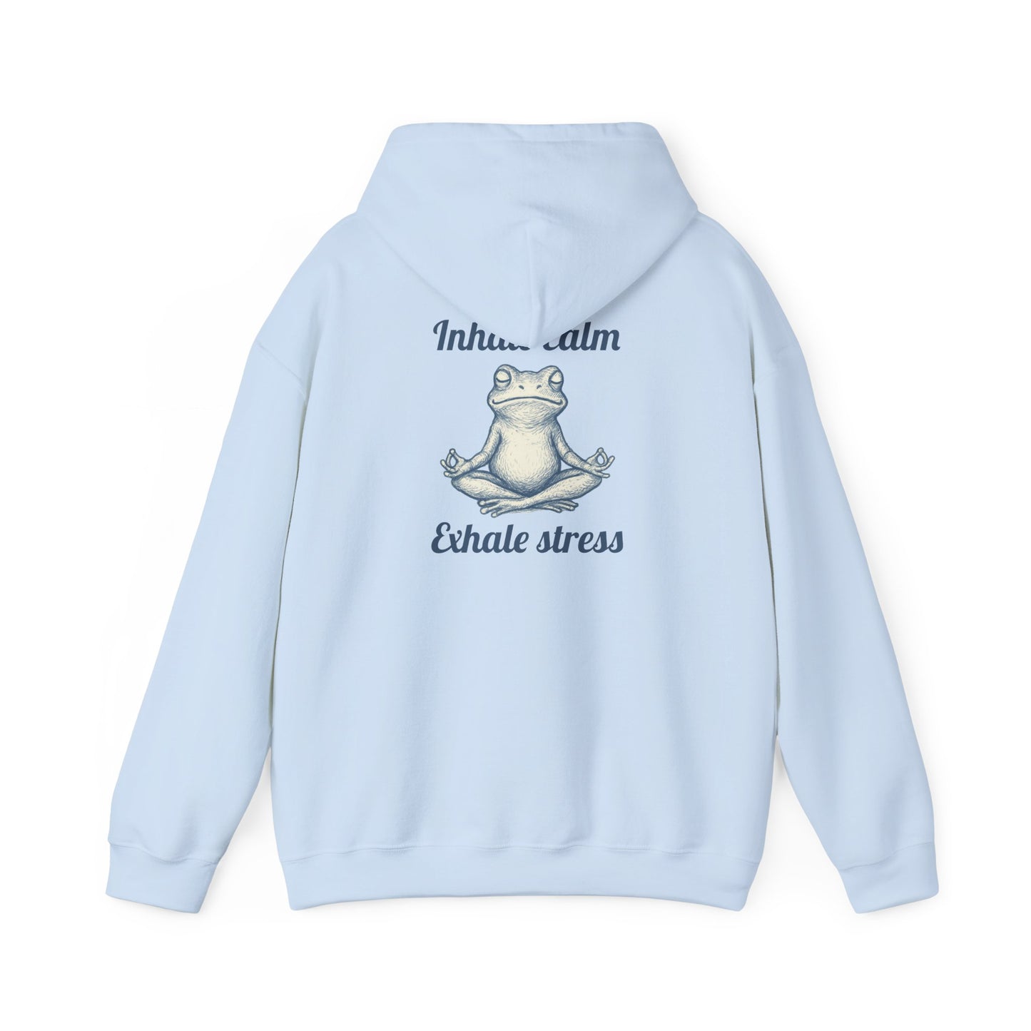 Zen Frog Hoodie - Relax and Unwind, Meditation Sweatshirt, Gift for Yoga Lovers, Stress Relief Apparel