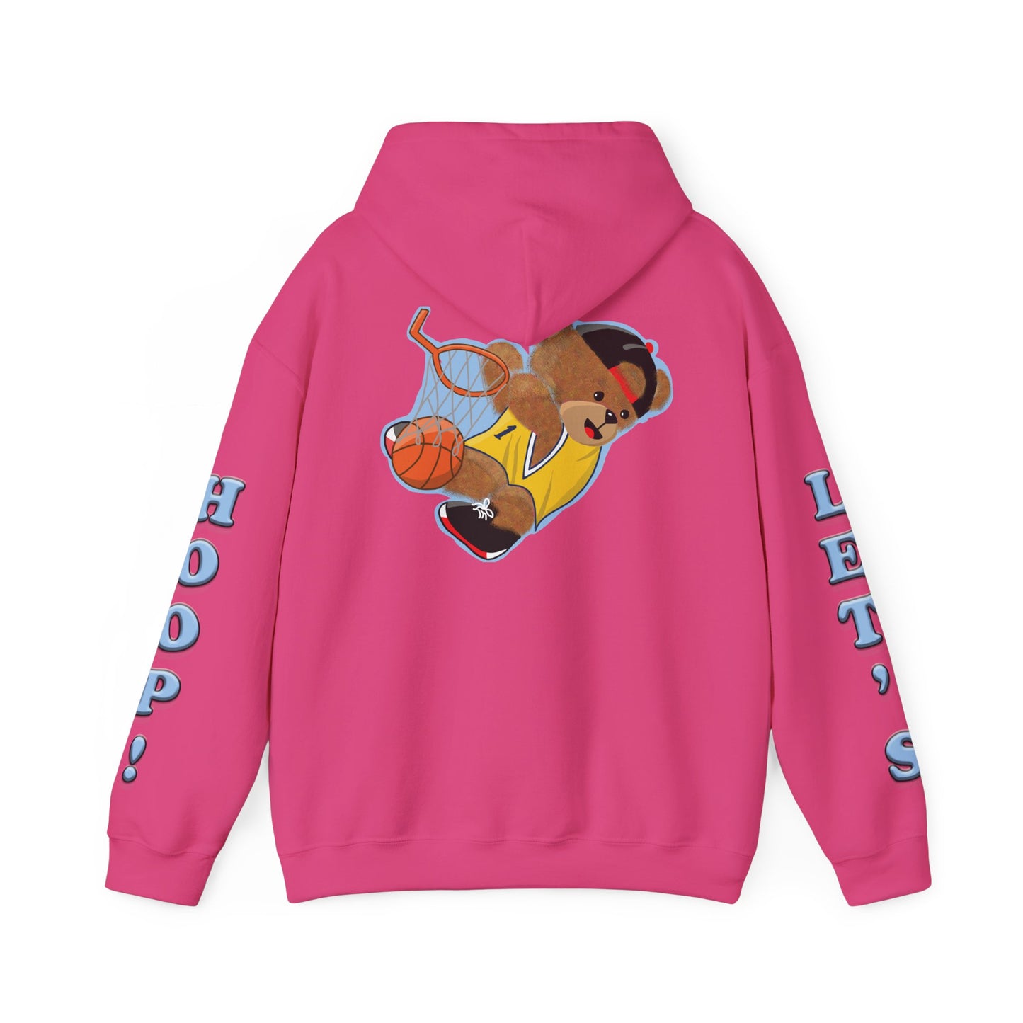 Fun Bear Basketball Hoodie, Cute Animal Apparel, Cozy Sweatshirt Gift, Sportswear for Kids & Adults, Streetwear Style
