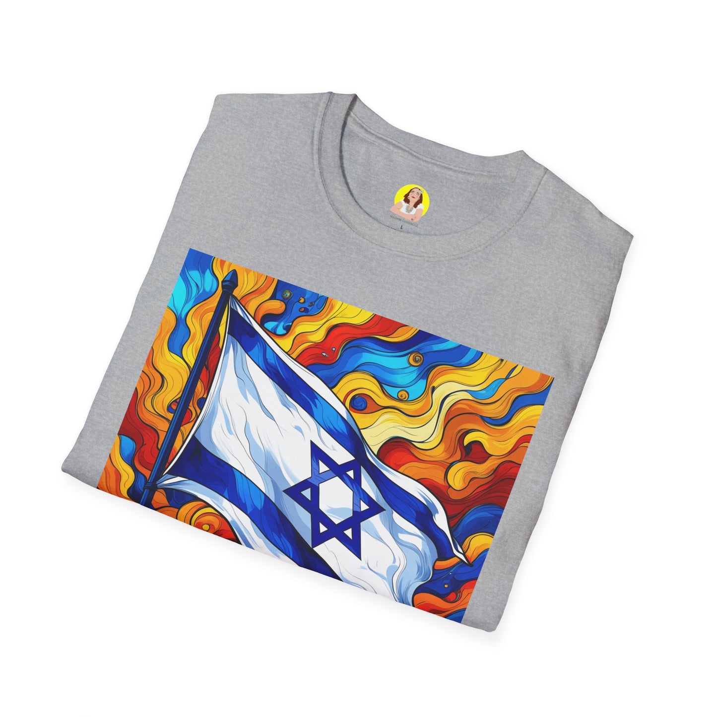 Vibrant Israeli Pride T-Shirt, Colorful Flag Tee, Unisex Casual Wear, Gift for Holidays, Celebration Apparel, Embrace Diversity
