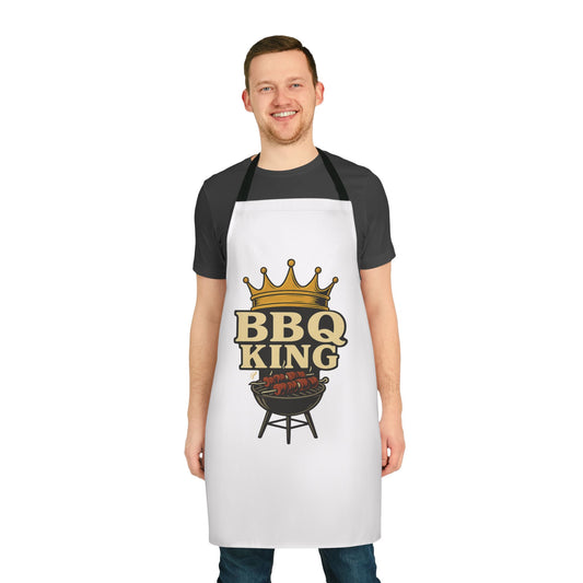 BBQ King Apron with 5-Color Straps, Grilling Gift for Men, Perfect for Father’s Day, Summer BBQs, Kitchen Accessory for Chefs