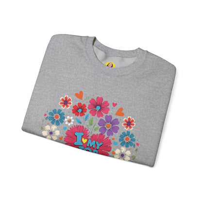 Floral 'I Love My Job' Crewneck Sweatshirt for Work, Motivational Gift, Happy Casual Wear, Spring Style, Unique Employee Appreciation