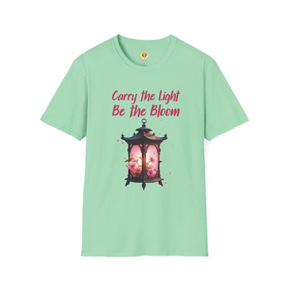 Inspirational Graphic T-Shirt - "Carry the Light, Be the Bloom" - Motivational Apparel for Everyday Wear, Gift for Friends, Self-Care [...]