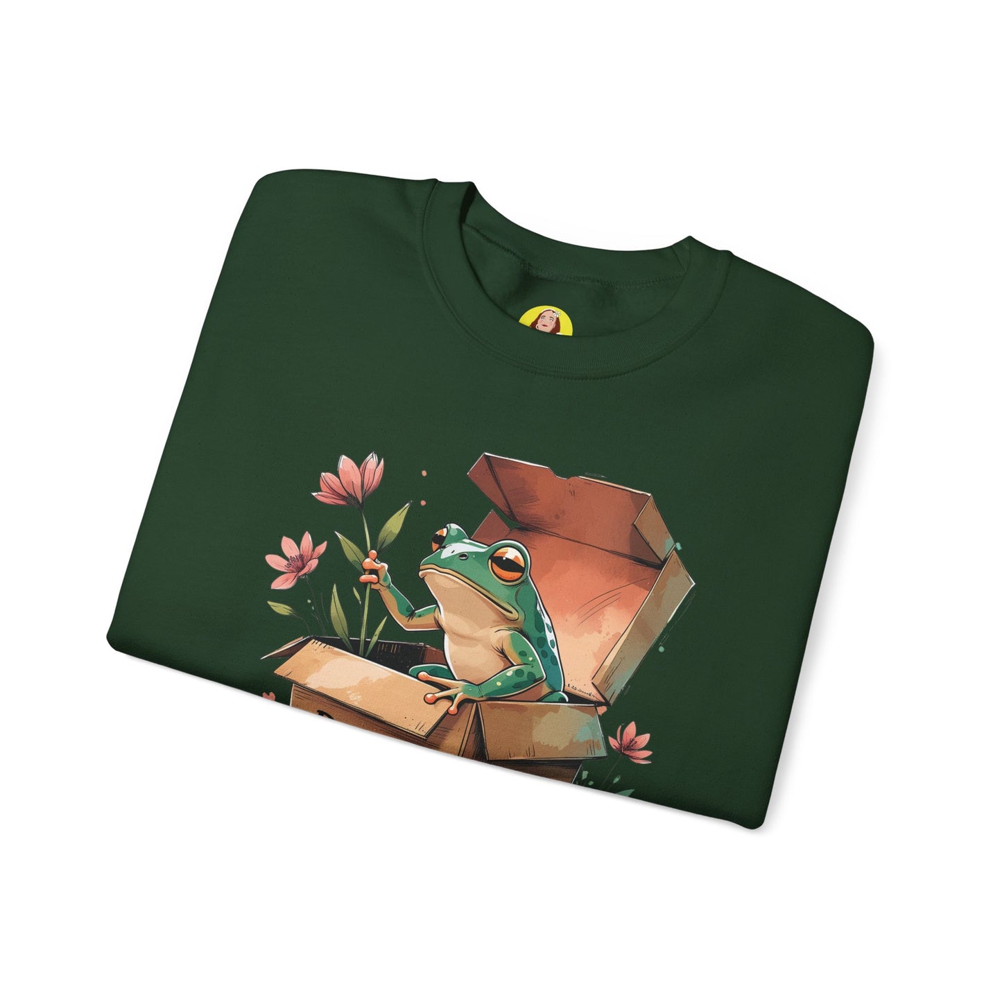 Playful Frog Graphic Sweatshirt, Unisex Crewneck, Fun Gift, Nature Lover Apparel, Inspirational Fashion, Seasonal Wardrobe