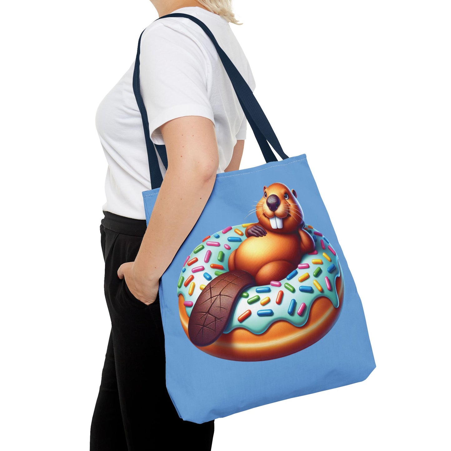 Tote Bag - Beaver Donut Design