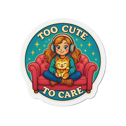 Cute Cat Lover Die-Cut Magnets, Gifts for Cat Owners, Cute Home Decor, Refrigerator Magnet, Cat-Themed Gifts