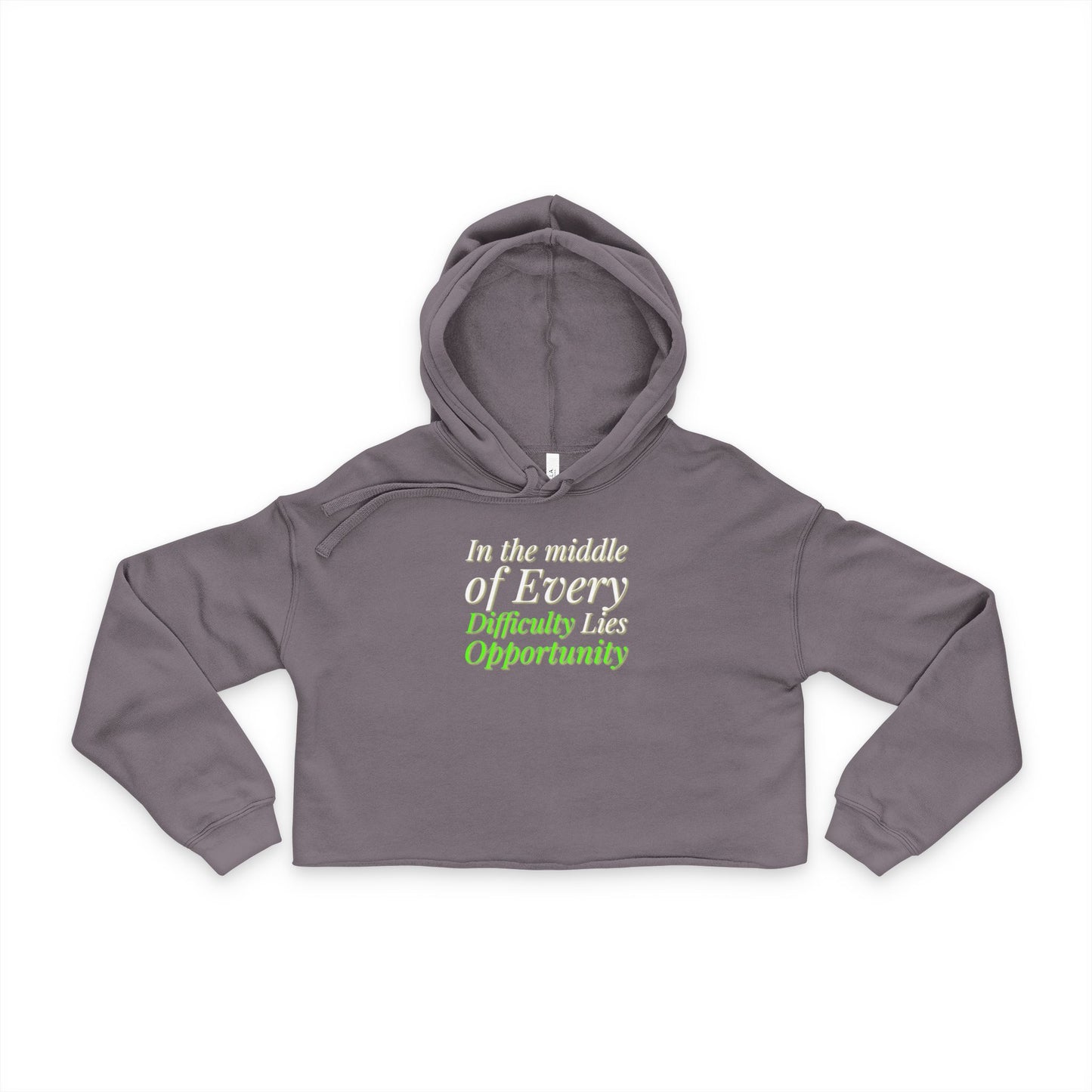 Inspiring Women's Cropped Hoodie - Motivational Quote Sweatshirt, Casual Wear, Gym Apparel, Gift for Him or Her, Cozy Layering