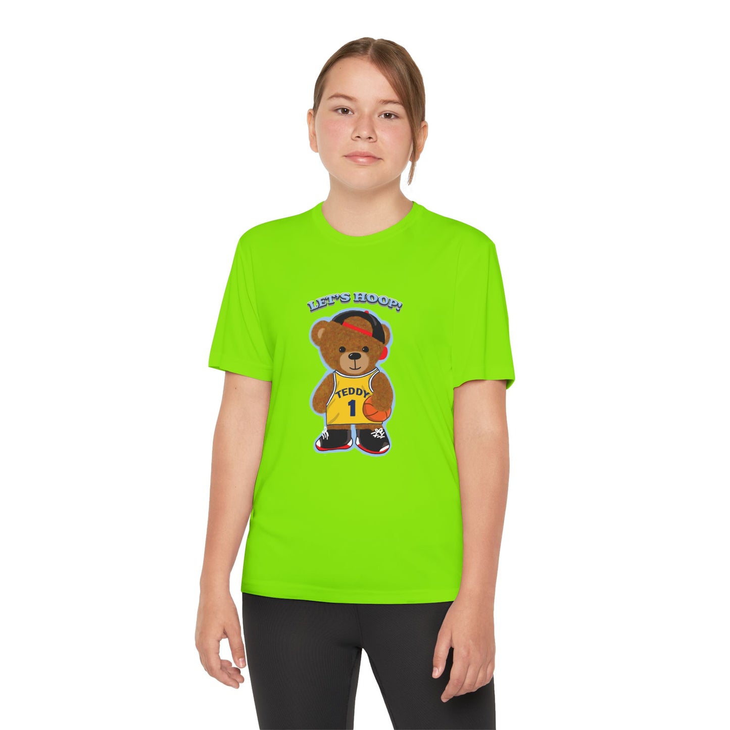 Youth Basketball Bear Tee, Fun Graphic Shirt, Kids Sports Apparel, Birthday Gift, Back to School Outfit, Teddy Bear Design