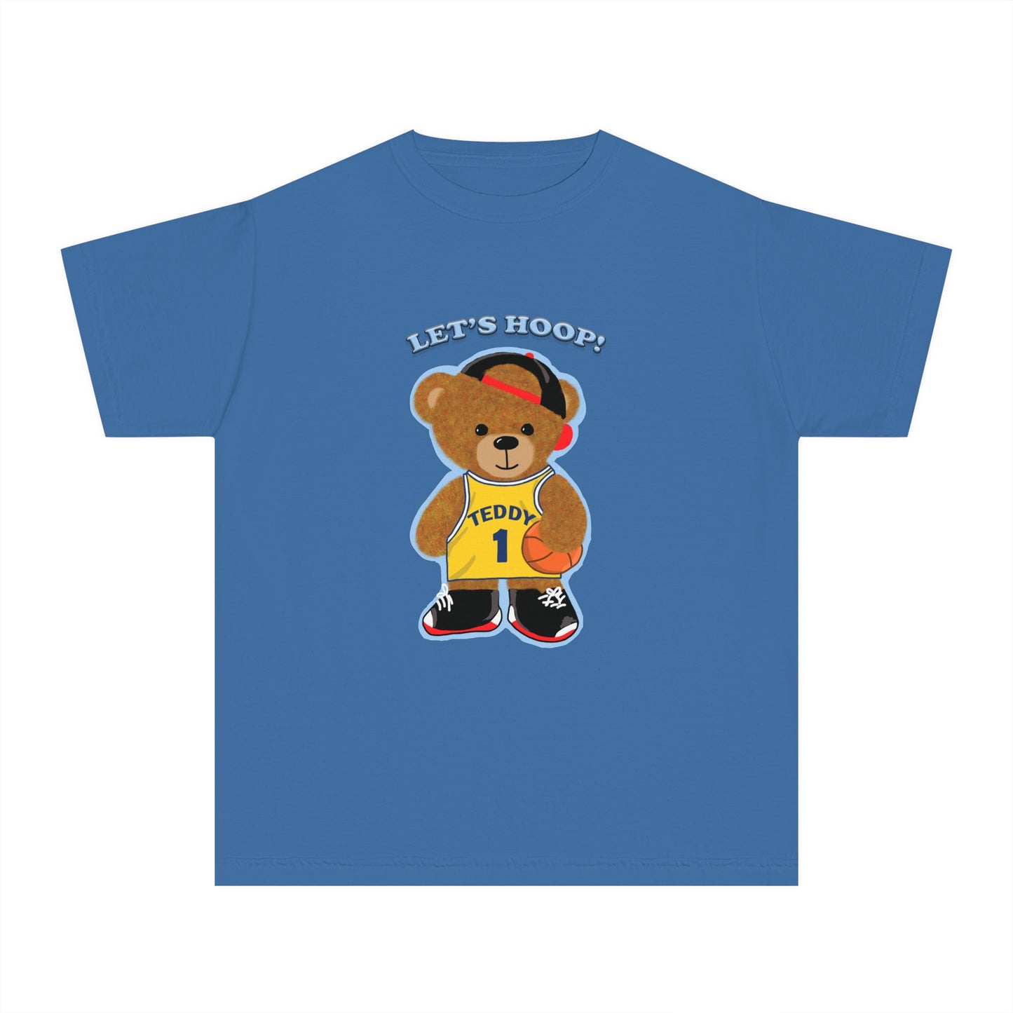 Youth Tee - Basketball Teddy Bear Design