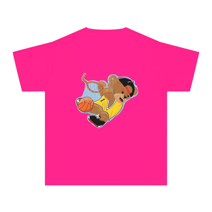 Youth Tee - Basketball Teddy Bear Design