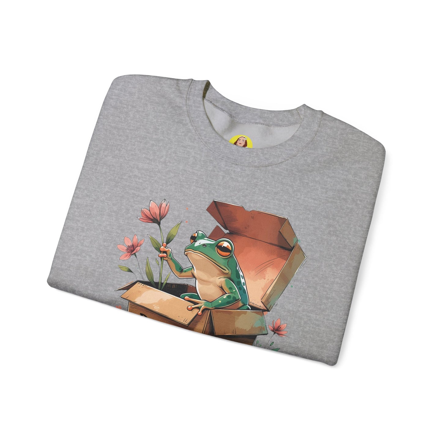 Playful Frog Graphic Sweatshirt, Unisex Crewneck, Fun Gift, Nature Lover Apparel, Inspirational Fashion, Seasonal Wardrobe