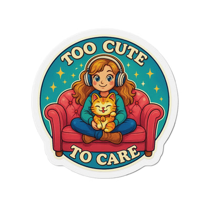 Cute Cat Lover Die-Cut Magnets, Gifts for Cat Owners, Cute Home Decor, Refrigerator Magnet, Cat-Themed Gifts