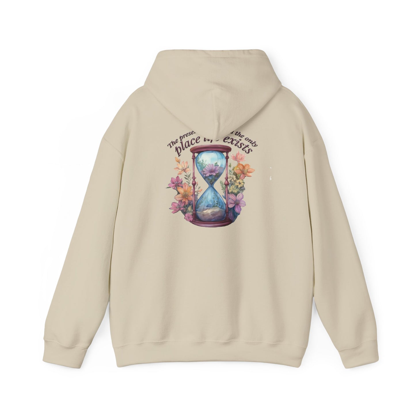 Floral Hourglass Hooded Sweatshirt - Cozy Gift, Unisex Pullover, Nature Lover Apparel, Casual Hoodie