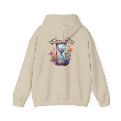 Floral Hourglass Hooded Sweatshirt - Cozy Gift, Unisex Pullover, Nature Lover Apparel, Casual Hoodie
