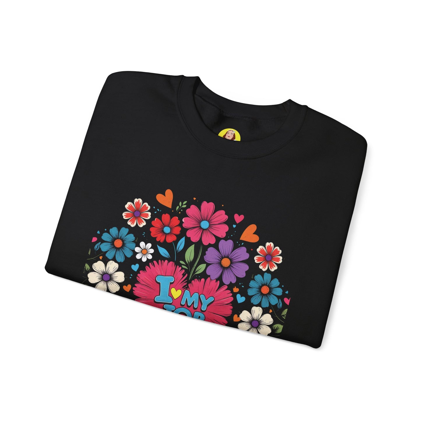 Floral 'I Love My Job' Crewneck Sweatshirt for Work, Motivational Gift, Happy Casual Wear, Spring Style, Unique Employee Appreciation