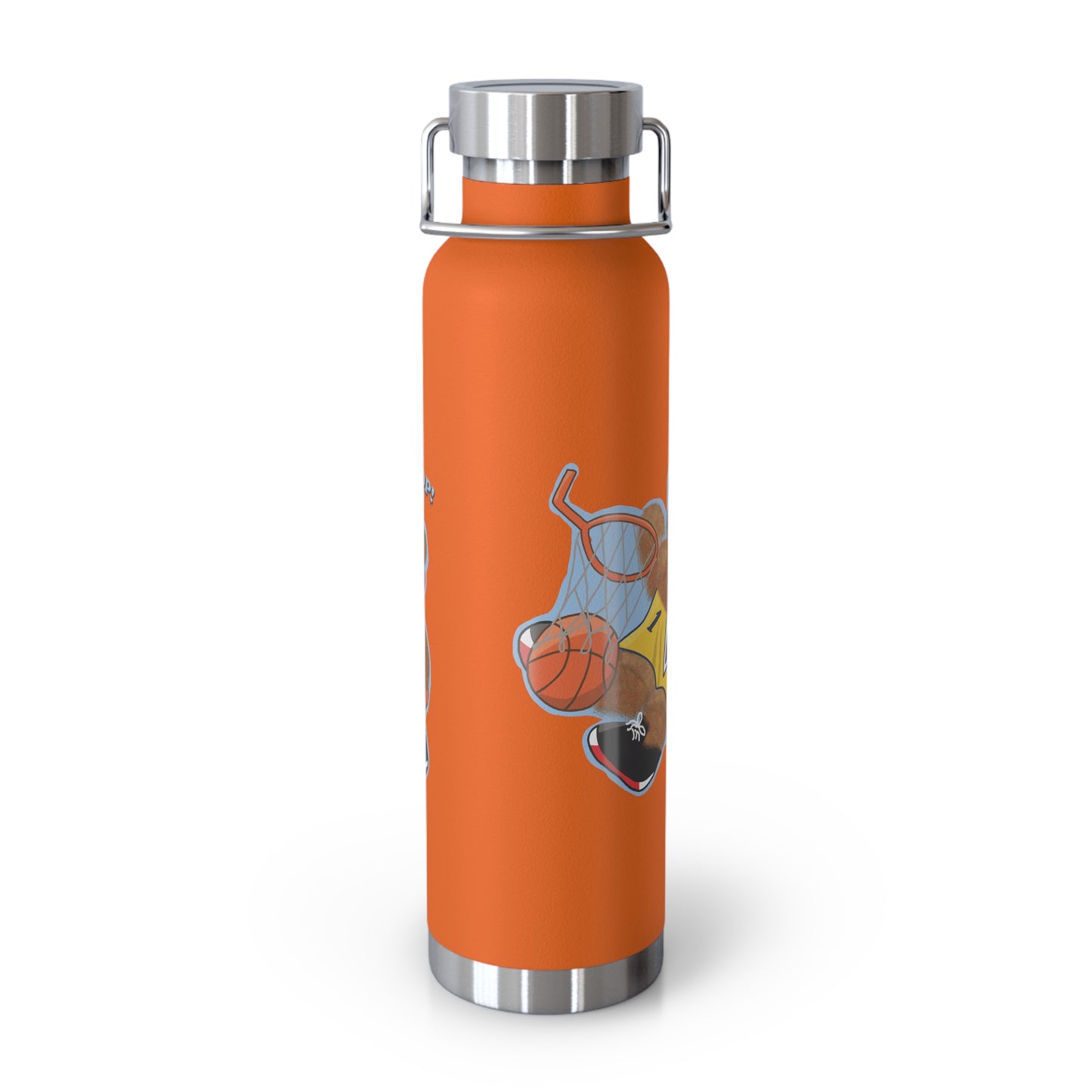Sporty Insulated Water Bottle - Motivational Hydration for Athletes, Travel, Gym, Basketball Lovers, Personalized Gift