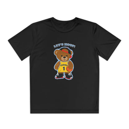 Youth Basketball Bear Tee, Fun Graphic Shirt, Kids Sports Apparel, Birthday Gift, Back to School Outfit, Teddy Bear Design